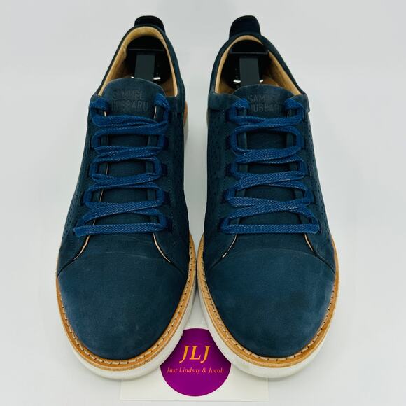 Samuel Hubbard Women's Wanderer Navy Blue Leather Sneakers W1310 Size 8.5 - Picture 3 of 11